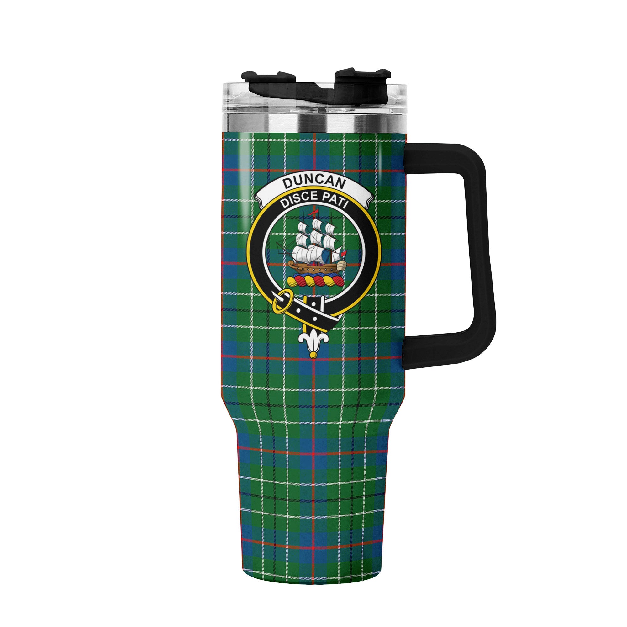 Duncan Ancient Tartan Crest 40 oz Insulated Tumbler with Handle