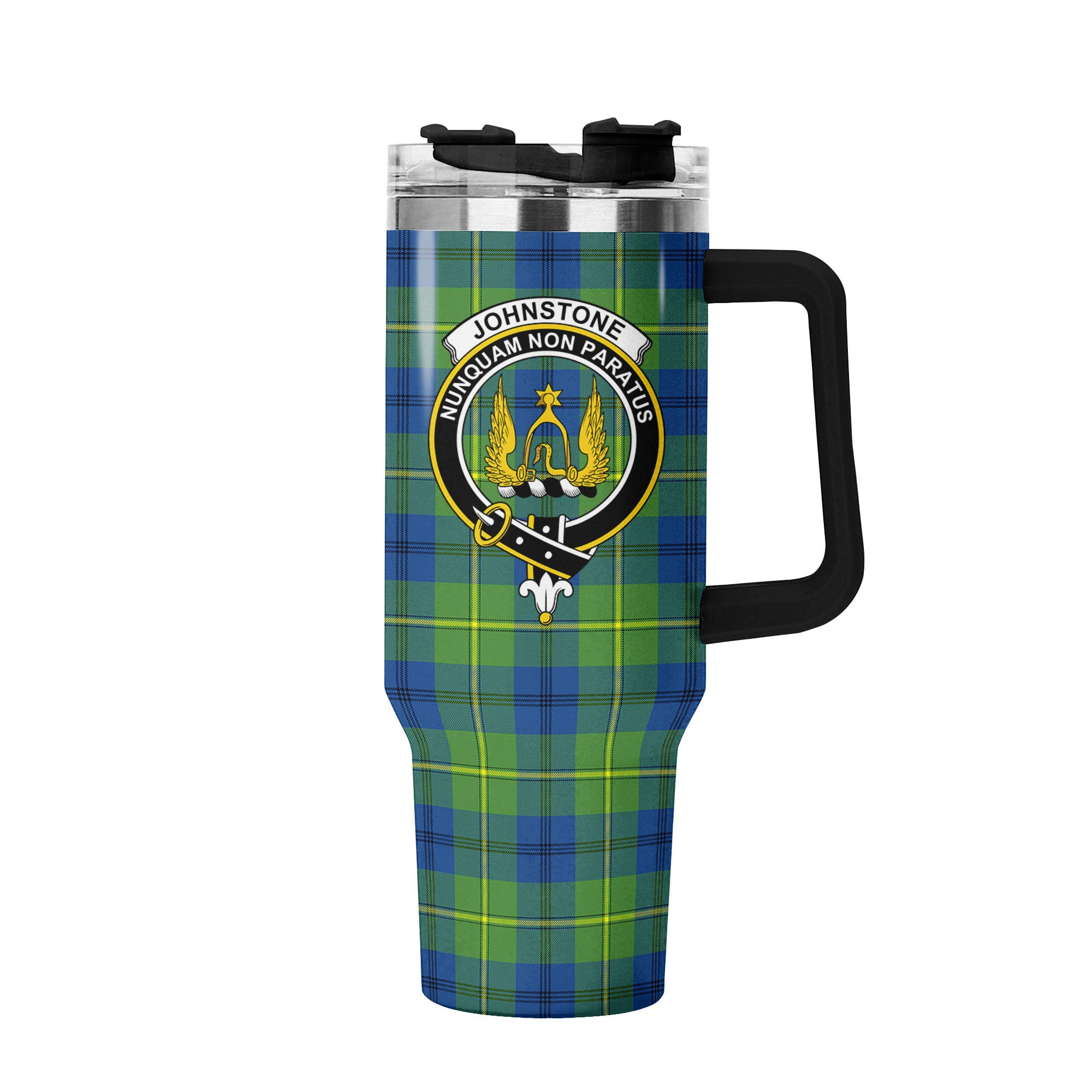 Johnstone Ancient Tartan Crest 40 oz Insulated Tumbler with Handle