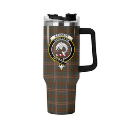 Kennedy Weathered Tartan Crest 40 oz Insulated Tumbler with Handle