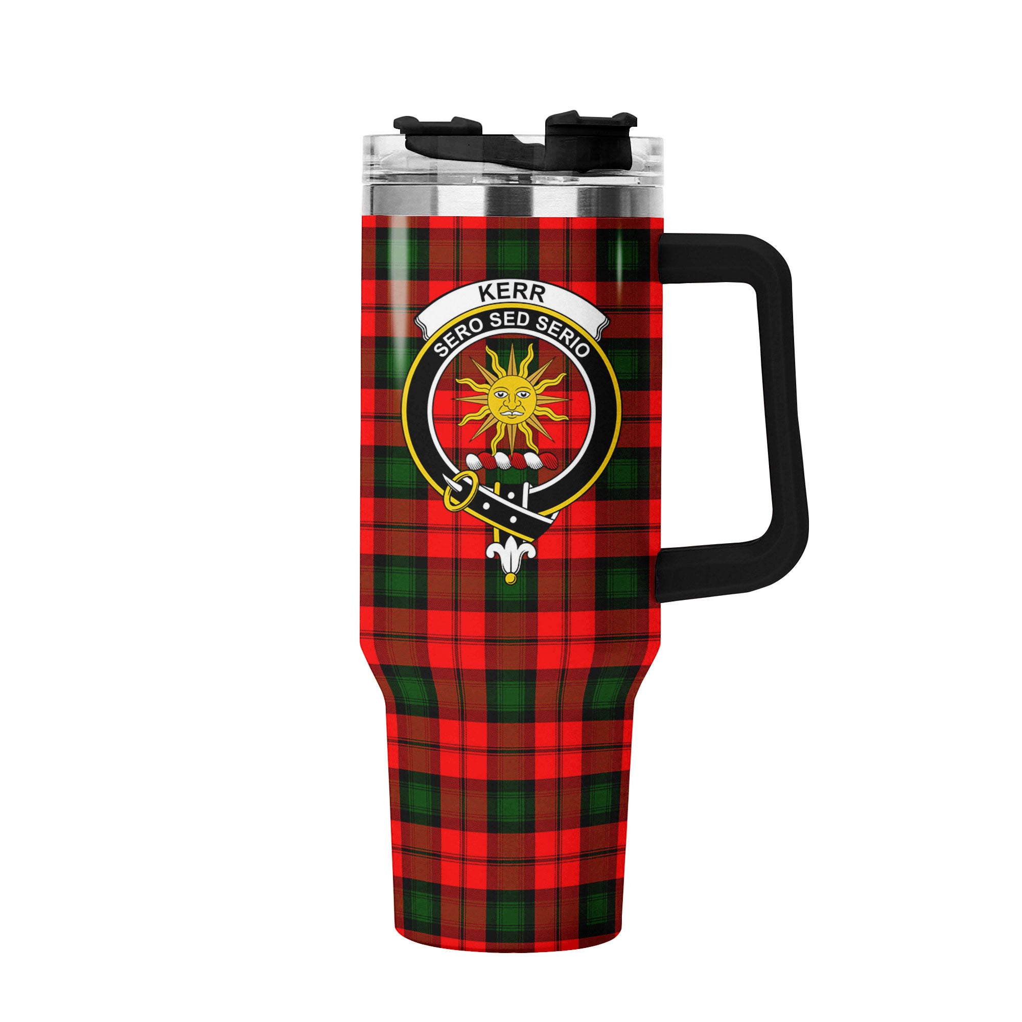Kerr Modern Tartan Crest 40 oz Insulated Tumbler with Handle