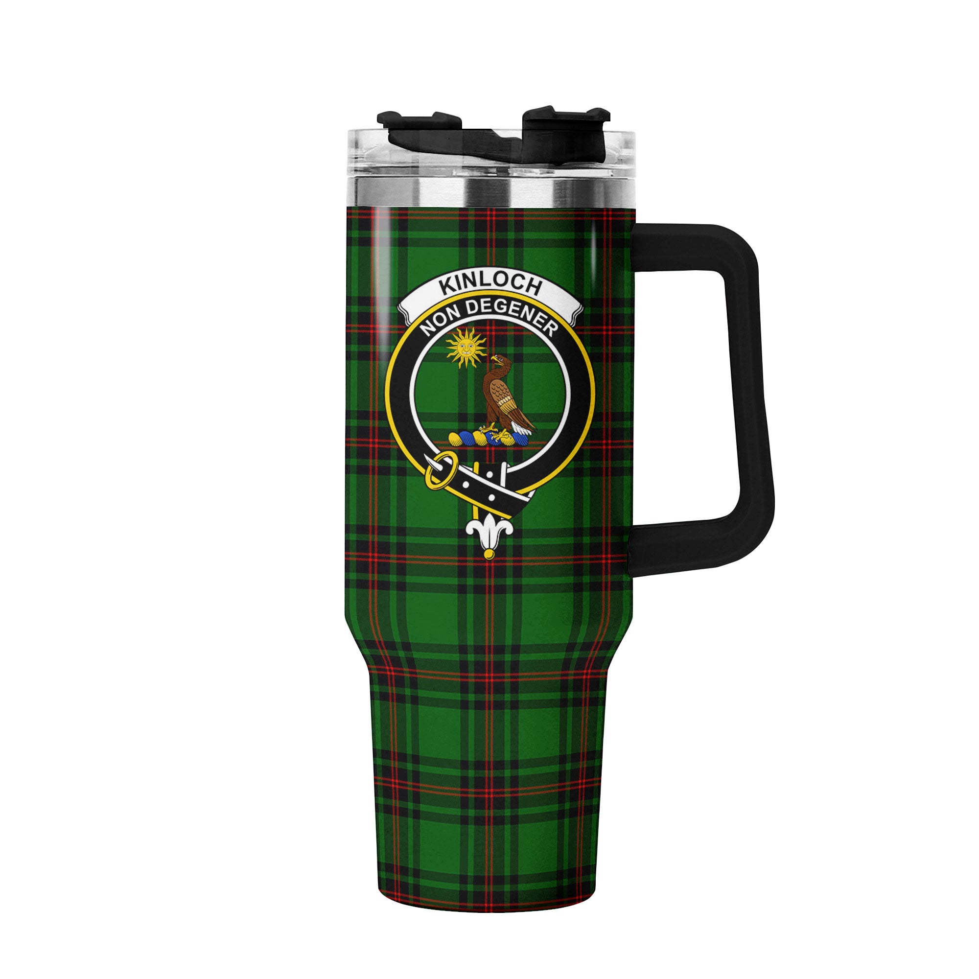 Kinloch Tartan Crest 40 oz Insulated Tumbler with Handle