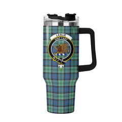 Leslie Hunting Ancient Tartan Crest 40 oz Insulated Tumbler with Handle