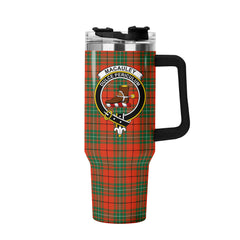 MacAuley Ancient Tartan Crest 40 oz Insulated Tumbler with Handle