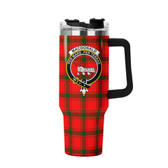 MacDonald of Sleat Tartan Crest 40 oz Insulated Tumbler with Handle