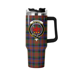MacDuff Hunting Modern Tartan Crest 40 oz Insulated Tumbler with Handle