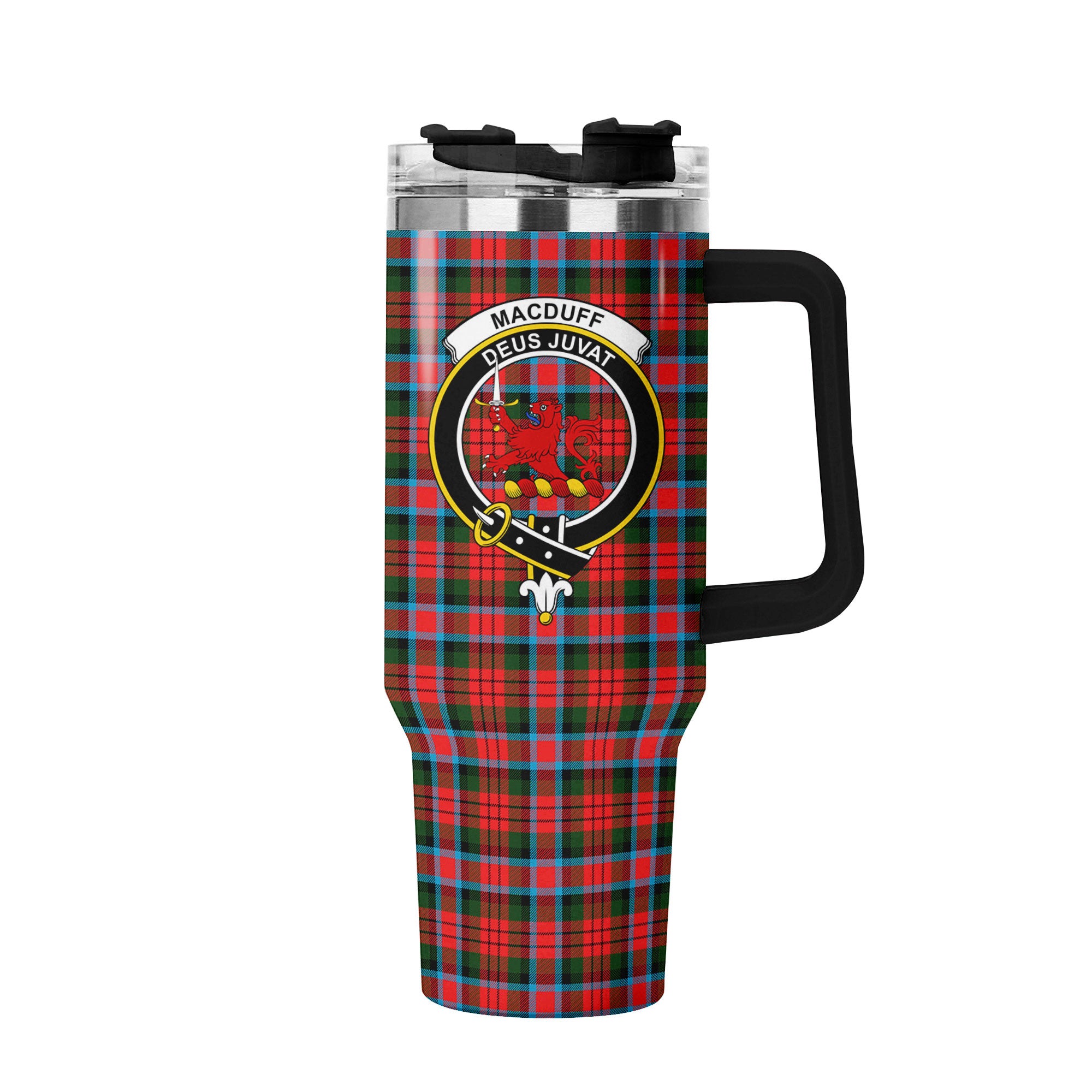 MacDuff Modern Tartan Crest 40 oz Insulated Tumbler with Handle
