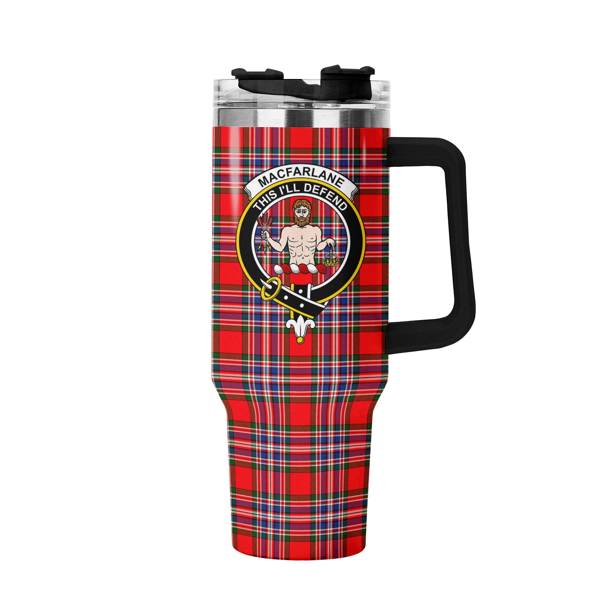 MacFarlane Modern Tartan Crest 40 oz Insulated Tumbler with Handle
