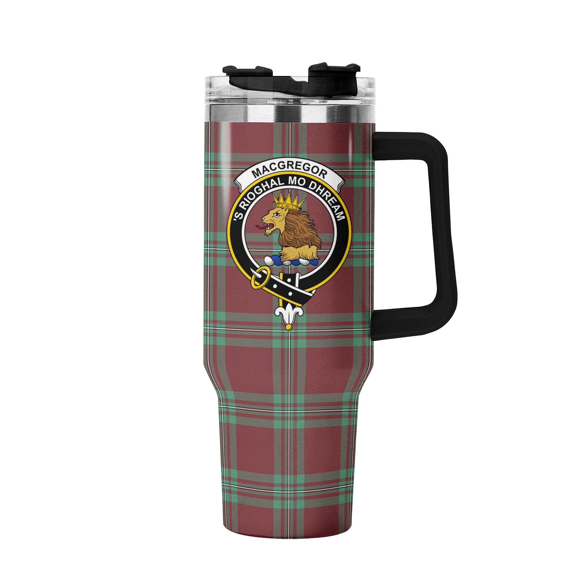 MacGregor Hunting Ancient Tartan Crest 40 oz Insulated Tumbler with Handle