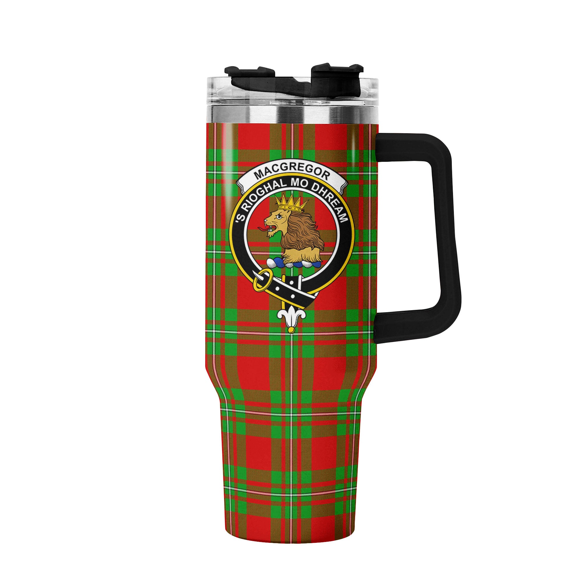 MacGregor Modern Tartan Crest 40 oz Insulated Tumbler with Handle