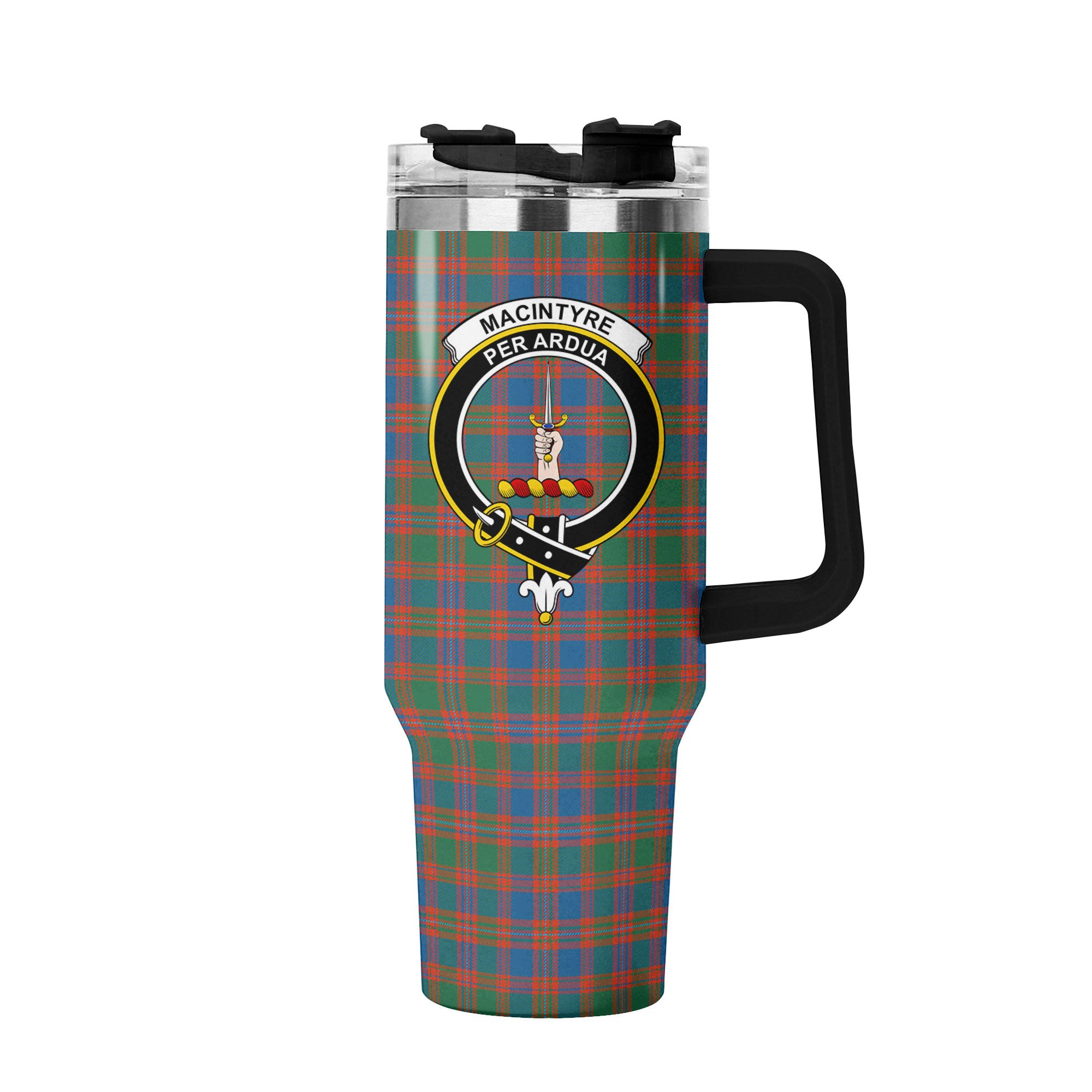 MacIntyre Ancient Tartan Crest 40 oz Insulated Tumbler with Handle