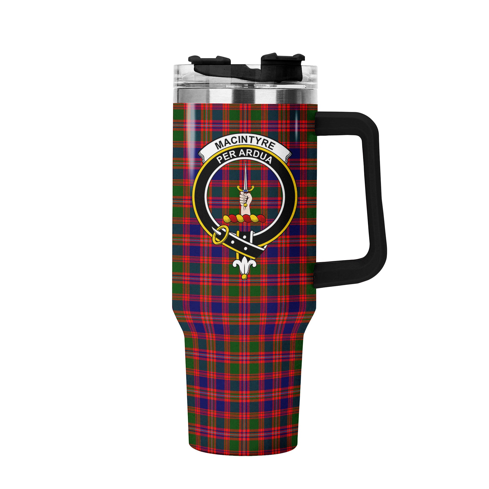 MacIntyre Modern Tartan Crest 40 oz Insulated Tumbler with Handle