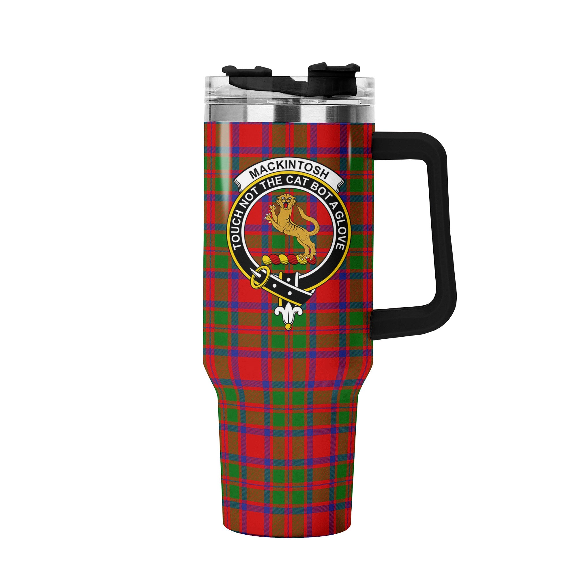 MacKintosh Modern Tartan Crest 40 oz Insulated Tumbler with Handle
