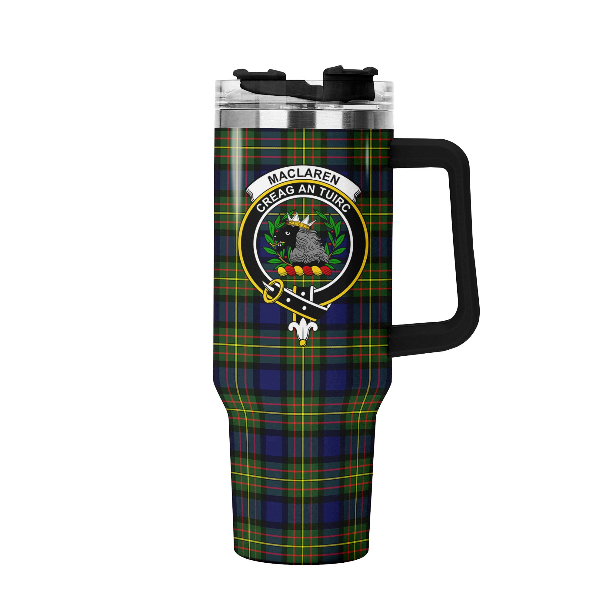 MacLaren Modern Tartan Crest 40 oz Insulated Tumbler with Handle