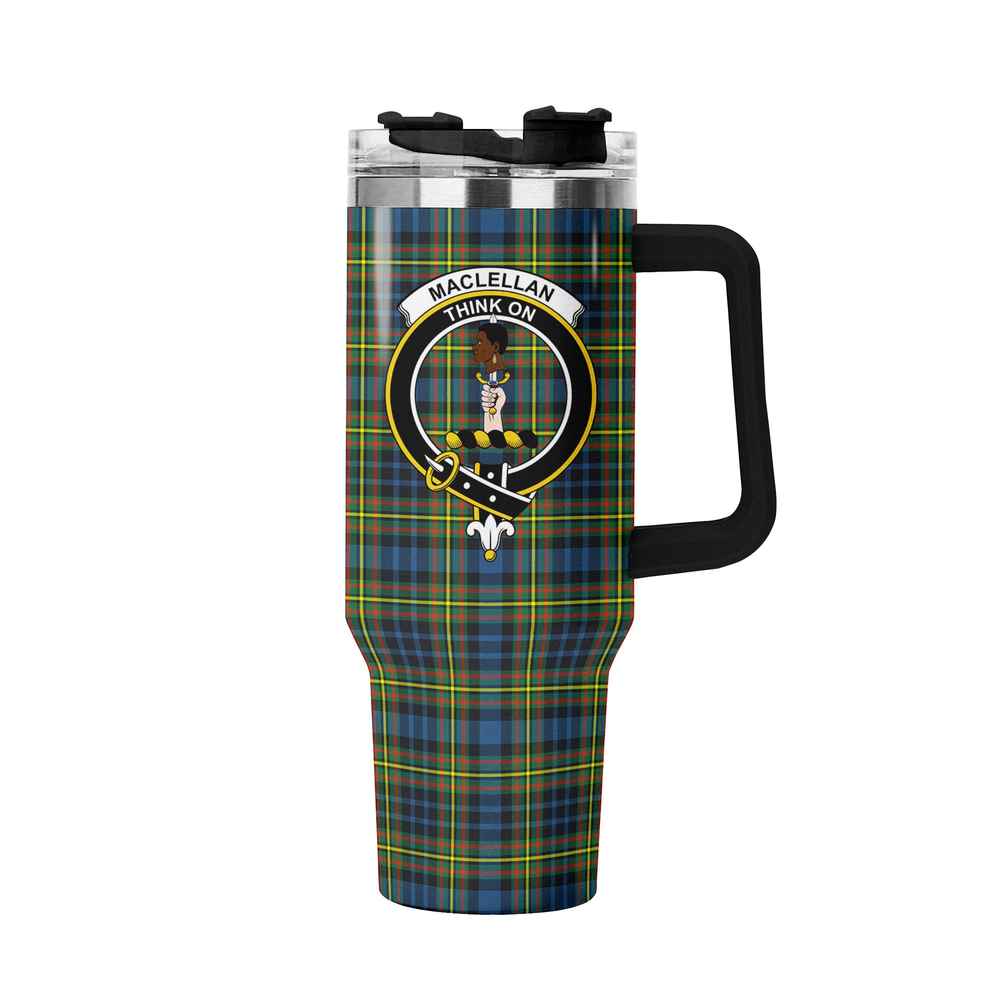 MacLellan Ancient Tartan Crest 40 oz Insulated Tumbler with Handle