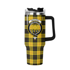 MacLeod of Lewis Ancient Tartan Crest 40 oz Insulated Tumbler with Handle
