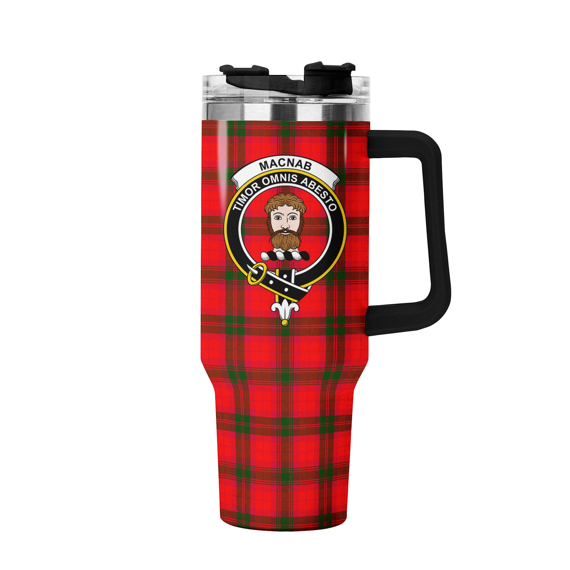MacNab Modern Tartan Crest 40 oz Insulated Tumbler with Handle