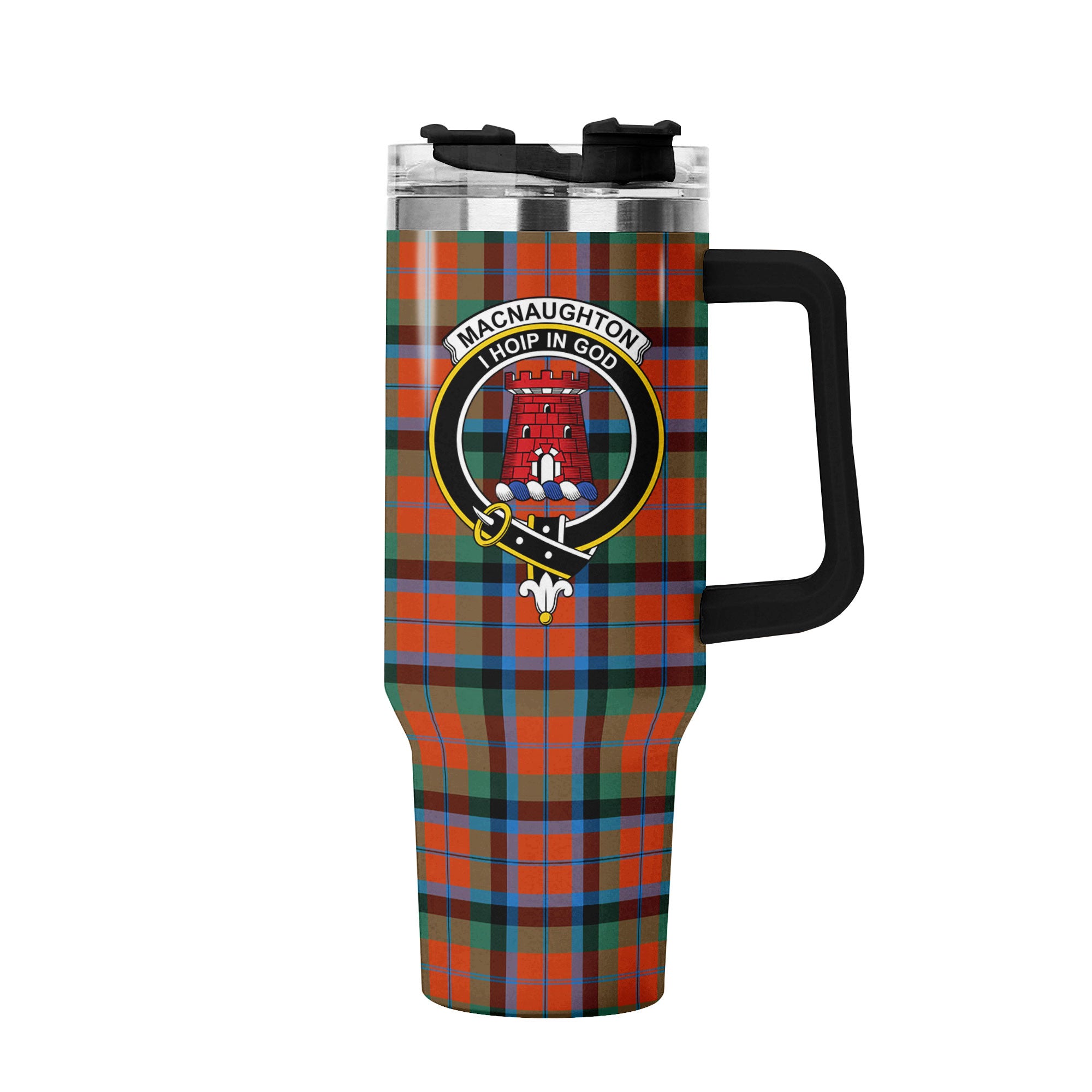 MacNaughton Ancient Tartan Crest 40 oz Insulated Tumbler with Handle