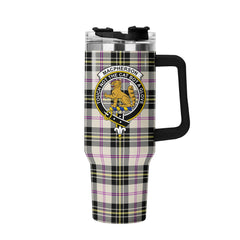 MacPherson Dress Ancient Tartan Crest 40 oz Insulated Tumbler with Handle