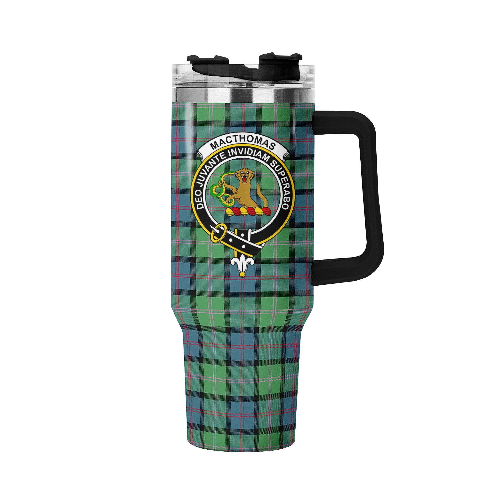 MacThomas Ancient Tartan Crest 40 oz Insulated Tumbler with Handle