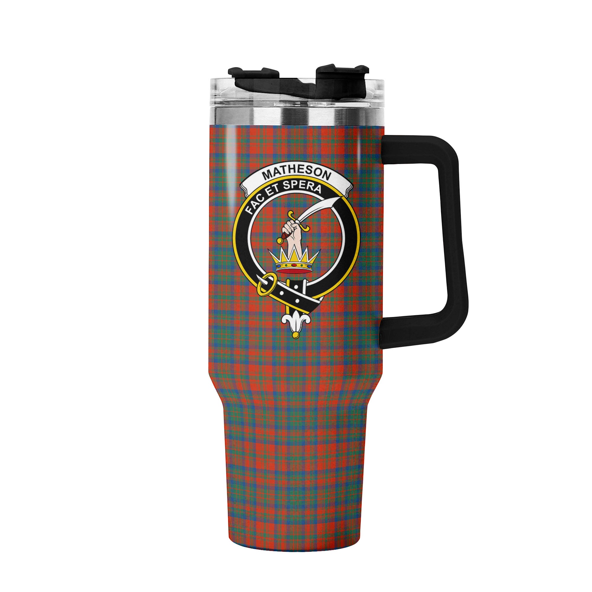 Matheson Ancient Tartan Crest 40 oz Insulated Tumbler with Handle