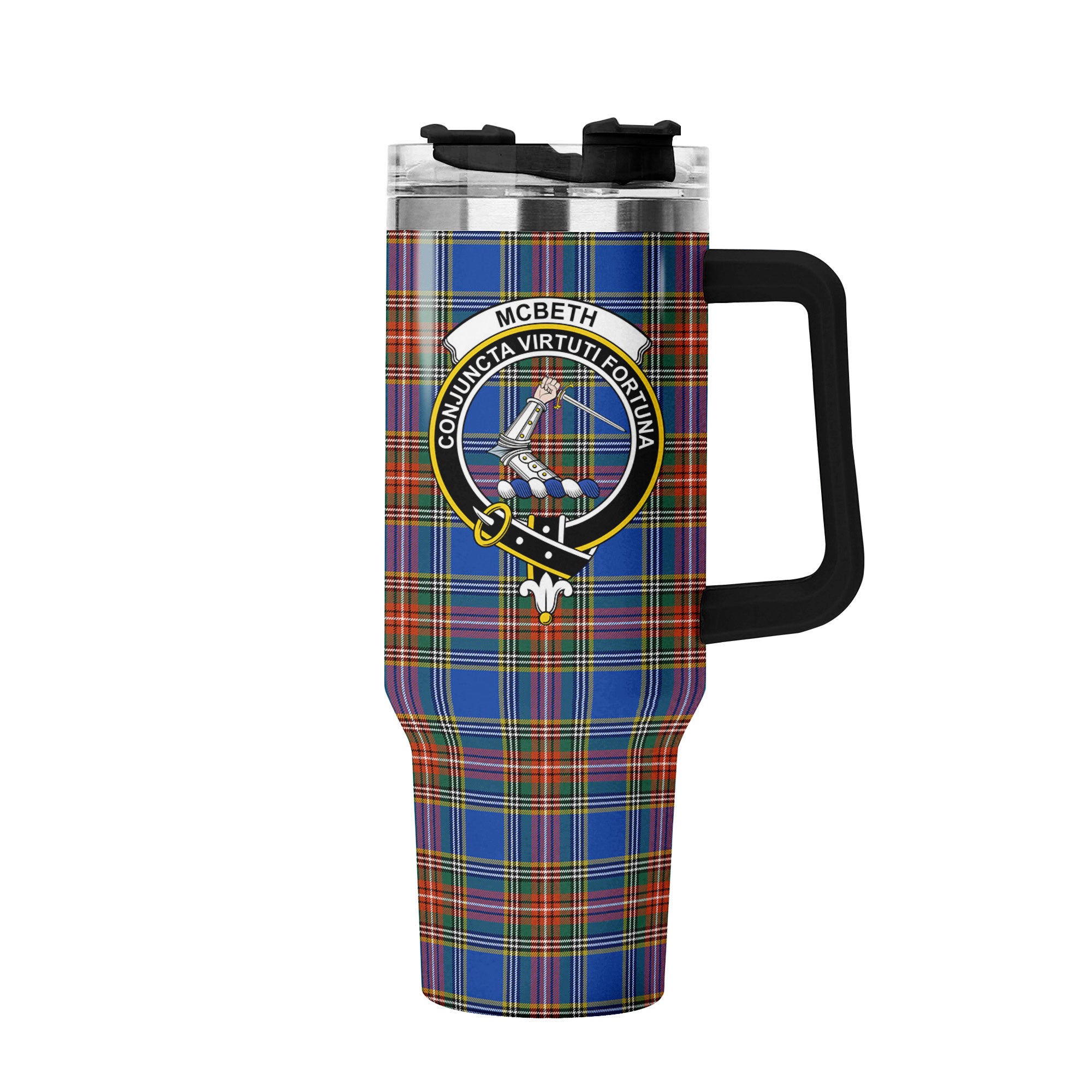 McBeth Ancient Tartan Crest 40 oz Insulated Tumbler with Handle