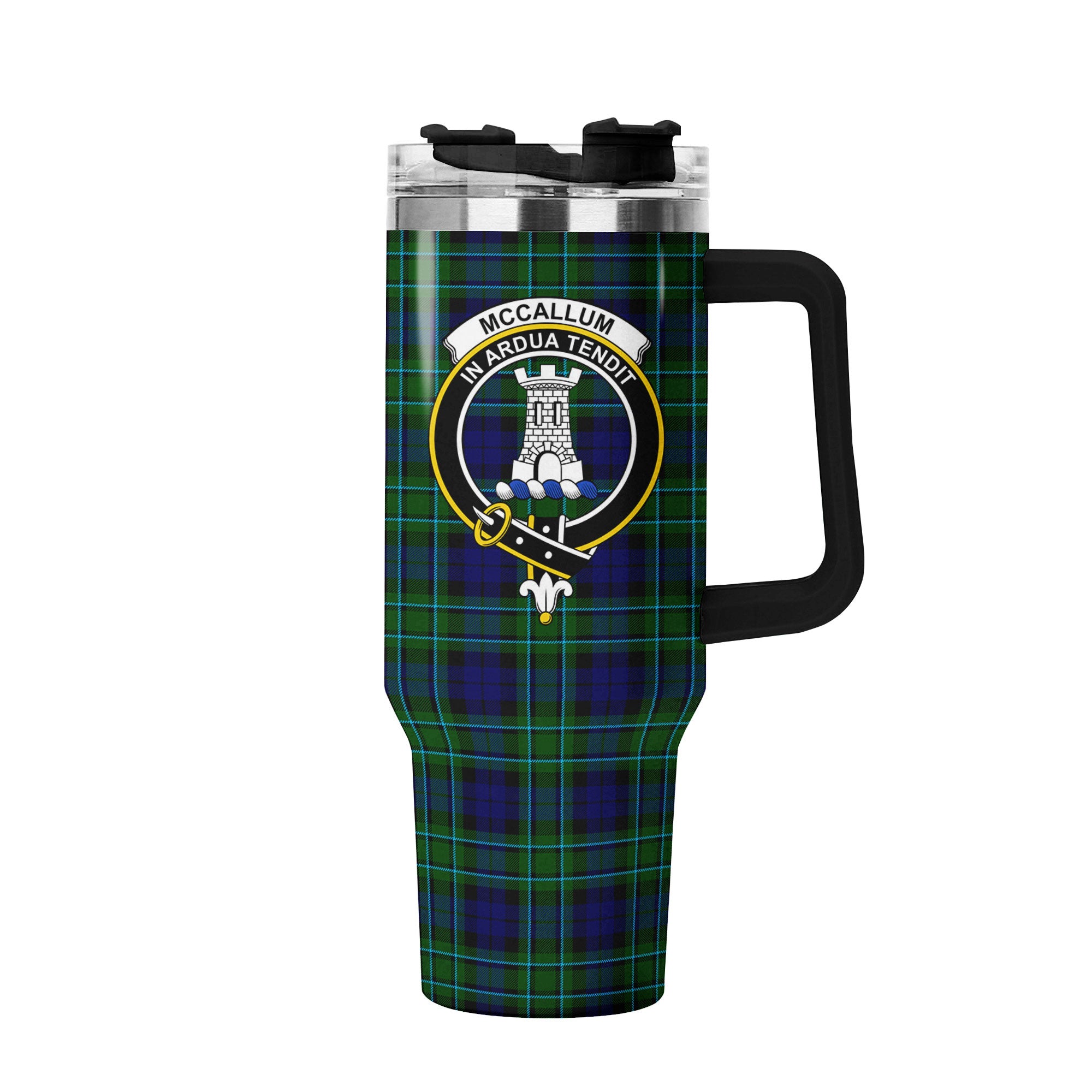 McCallum Modern Tartan Crest 40 oz Insulated Tumbler with Handle