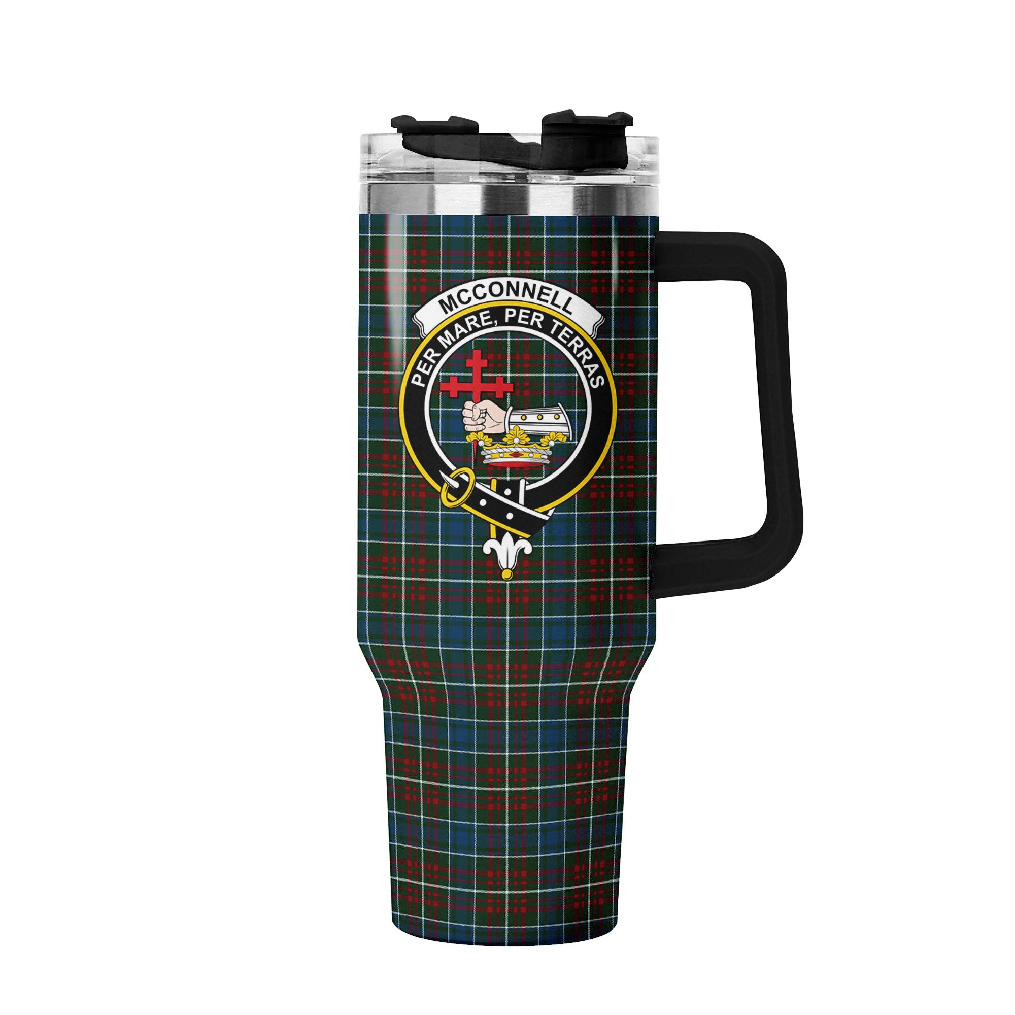 McConnell Tartan Crest 40 oz Insulated Tumbler with Handle