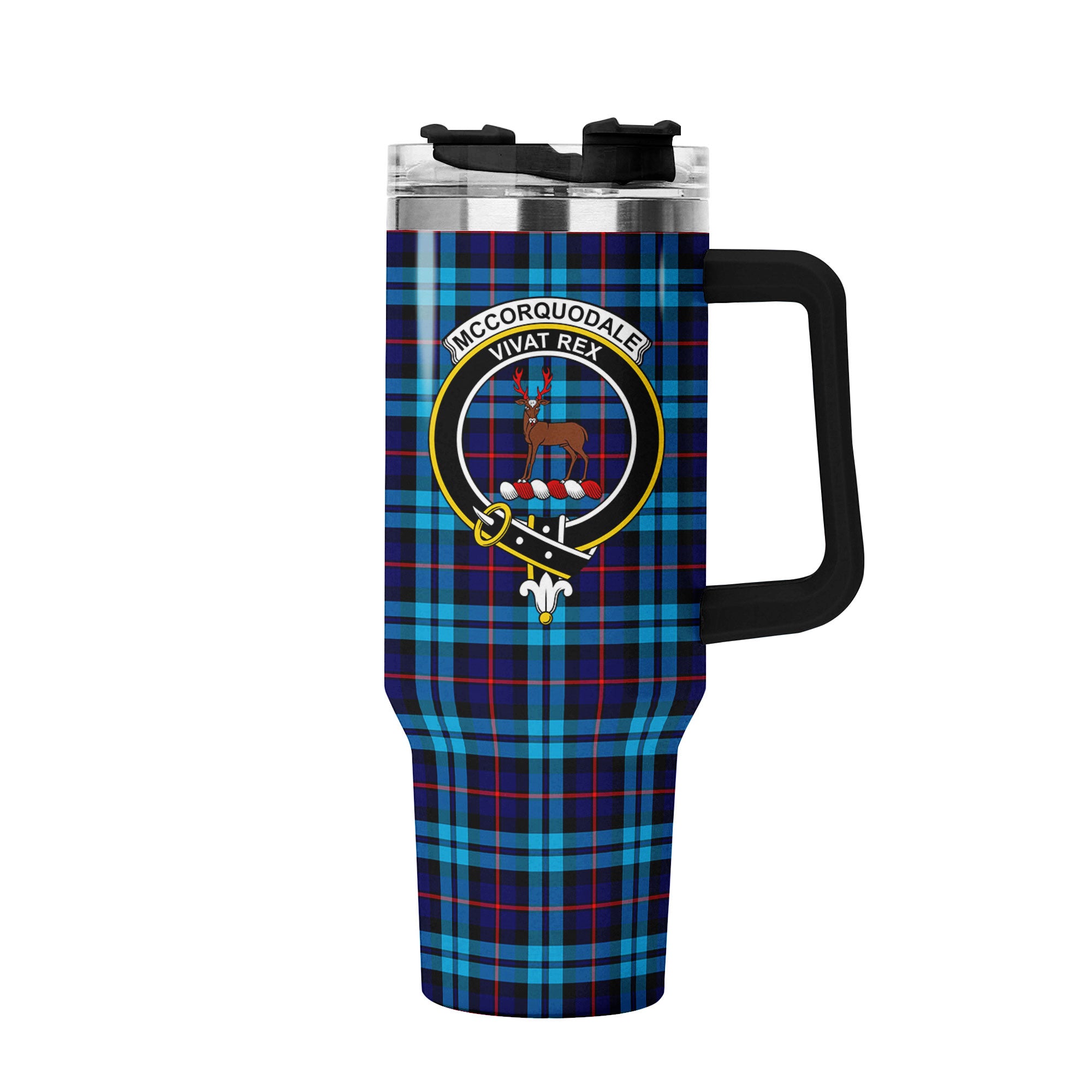 McCorquodale Tartan Crest 40 oz Insulated Tumbler with Handle