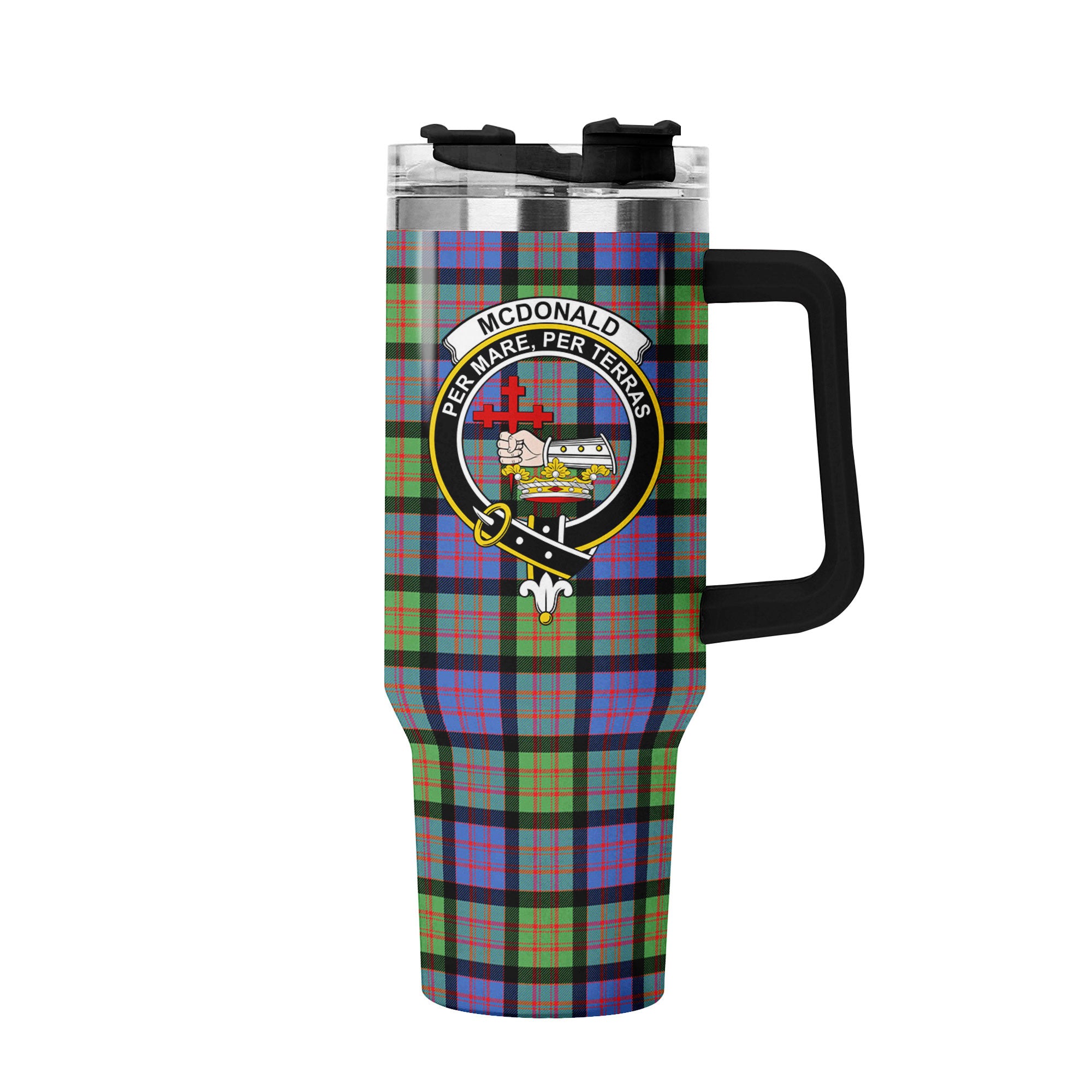 McDonald Ancient Tartan Crest 40 oz Insulated Tumbler with Handle