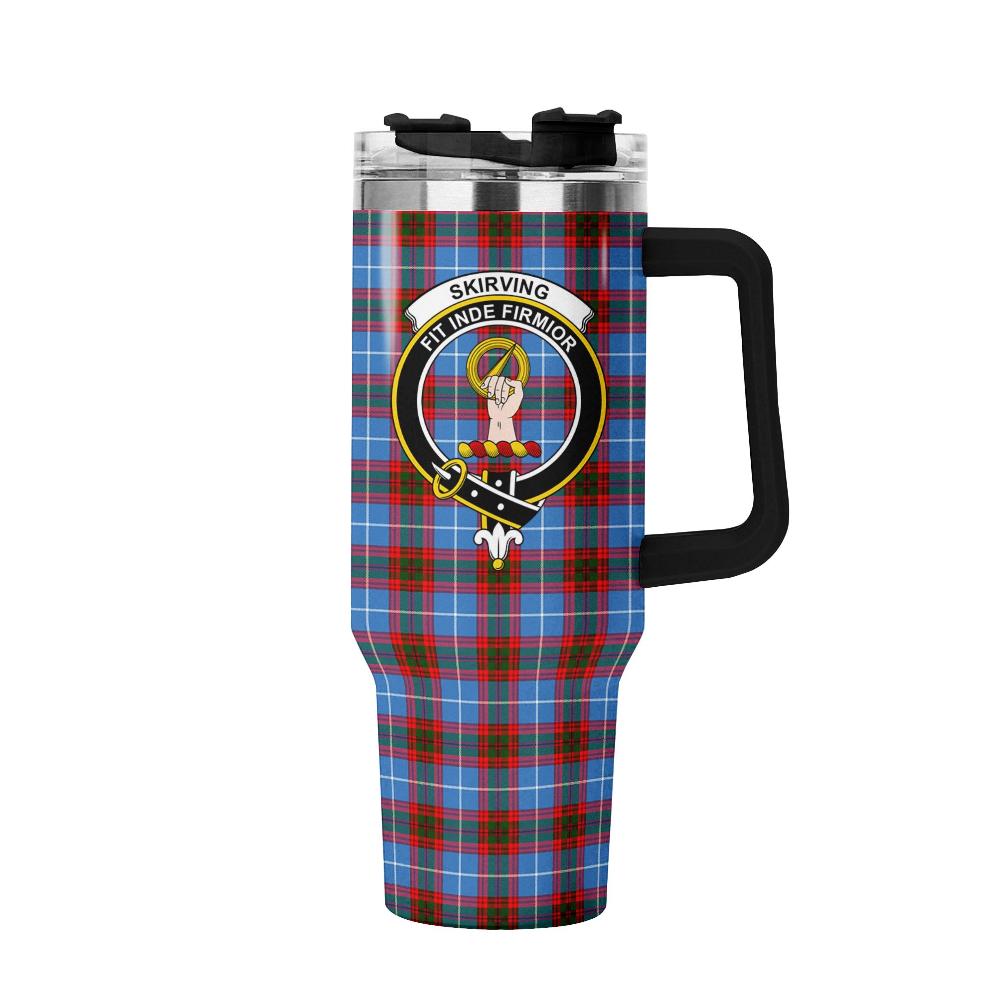 Skirving Tartan Crest 40 oz Insulated Tumbler with Handle