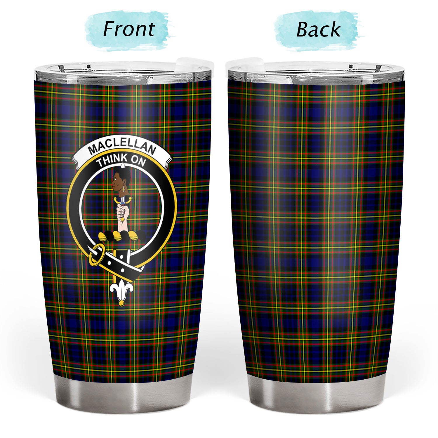 MacLellan Modern Tartan Crest Tumbler
