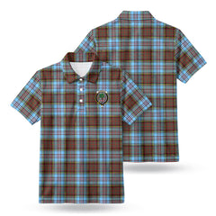 Anderson Ancient Tartan Crest Birdseye Mesh Polo Shirt