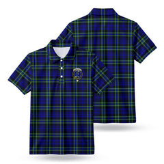 Arbuthnot Modern Tartan Crest Birdseye Mesh Polo Shirt