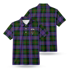 Blair Modern Tartan Crest Birdseye Mesh Polo Shirt