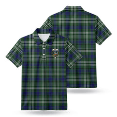 Blyth Tartan Crest Birdseye Mesh Polo Shirt