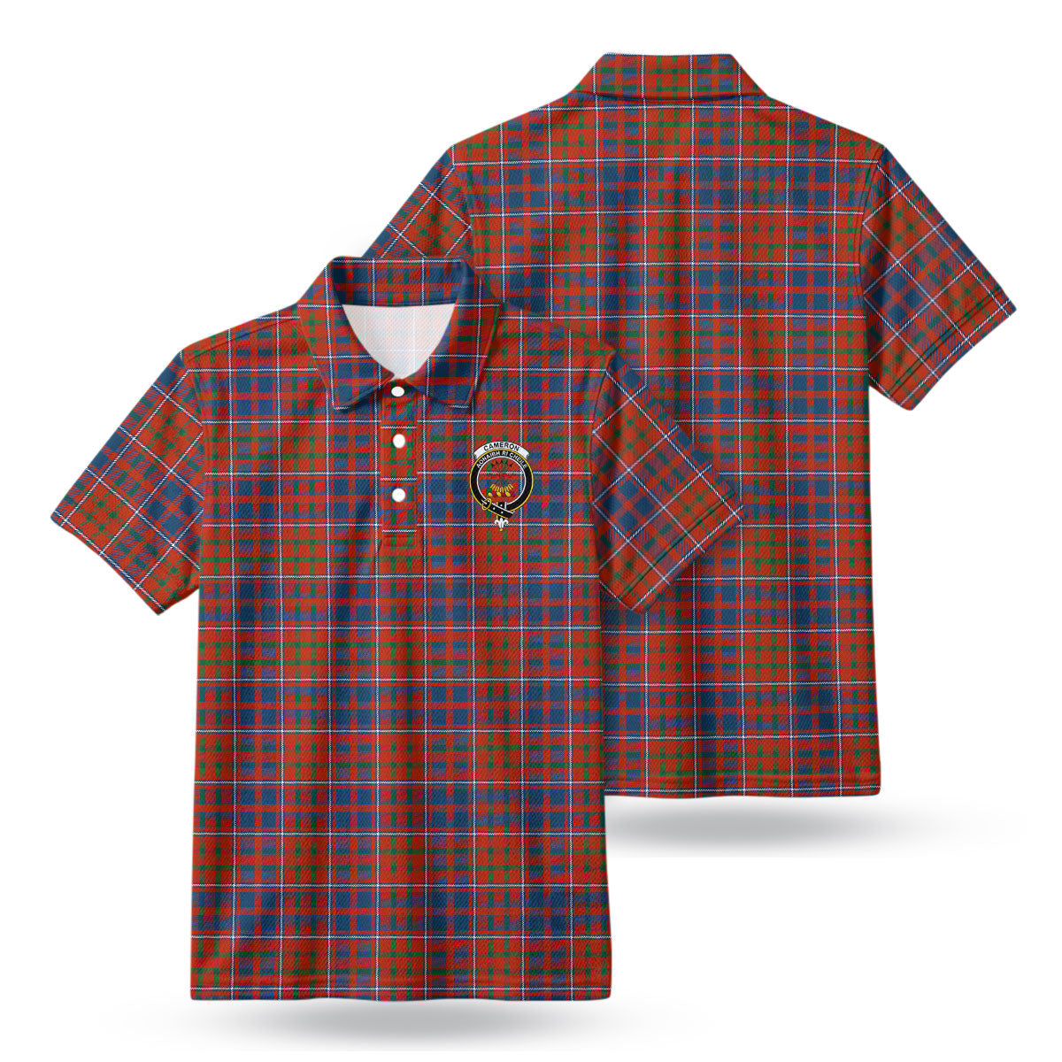 Cameron of Lochiel Ancient Tartan Crest Birdseye Mesh Polo Shirt