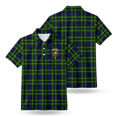Campbell of Breadalbane Modern Tartan Crest Birdseye Mesh Polo Shirt