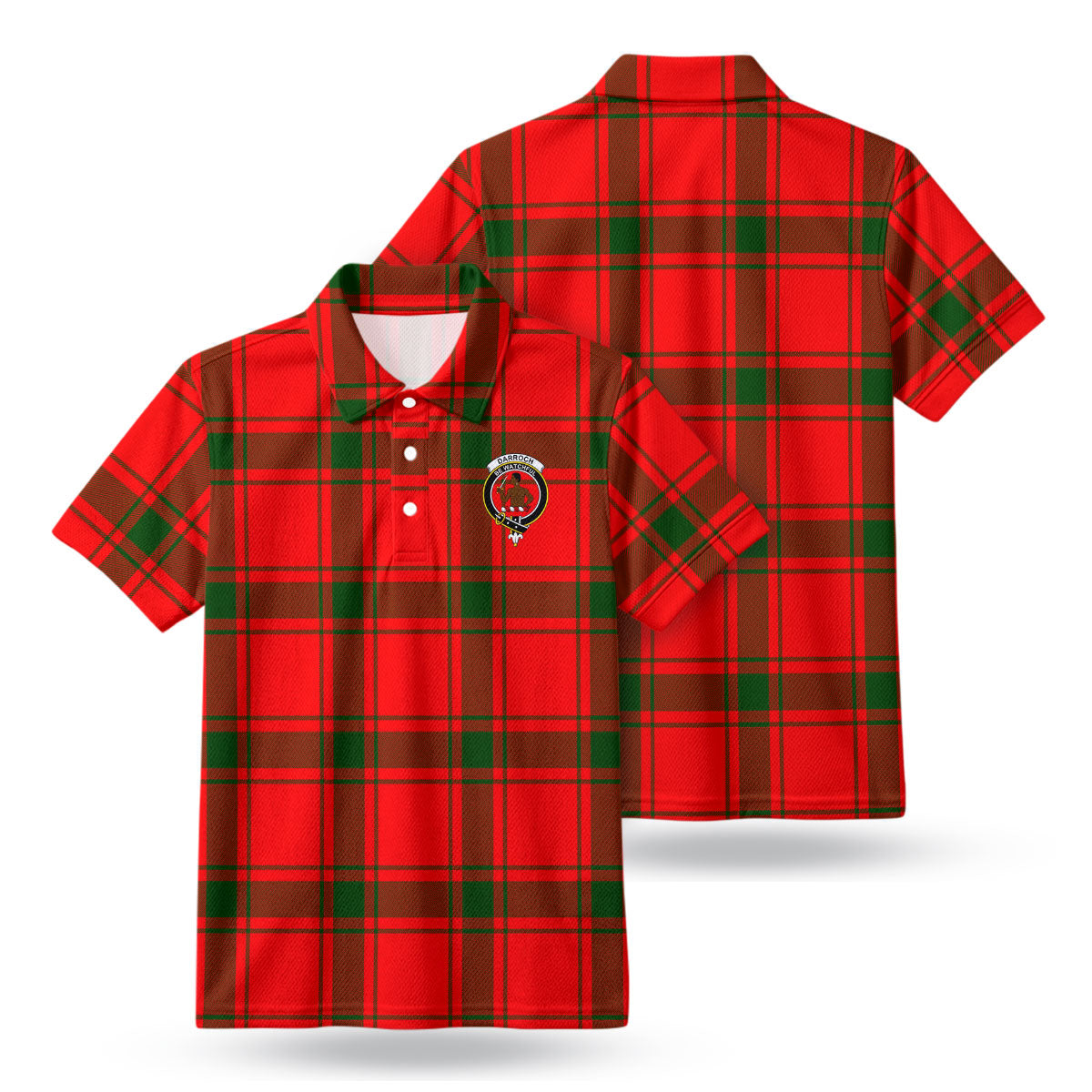 Darroch (Gourock) Tartan Crest Birdseye Mesh Polo Shirt