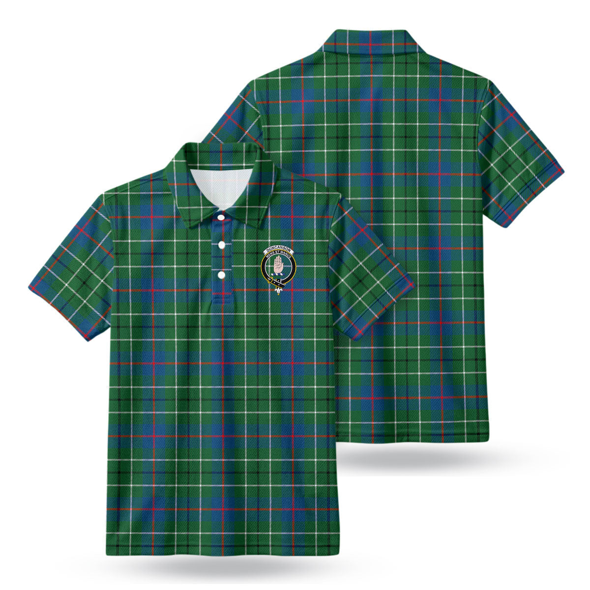 Duncanson Tartan Crest Birdseye Mesh Polo Shirt