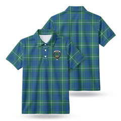 Hamilton Hunting Ancient Tartan Crest Birdseye Mesh Polo Shirt