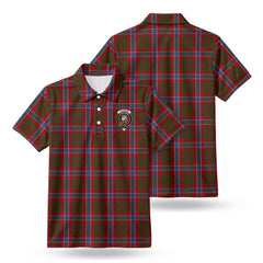 Harkness Dress Tartan Crest Birdseye Mesh Polo Shirt