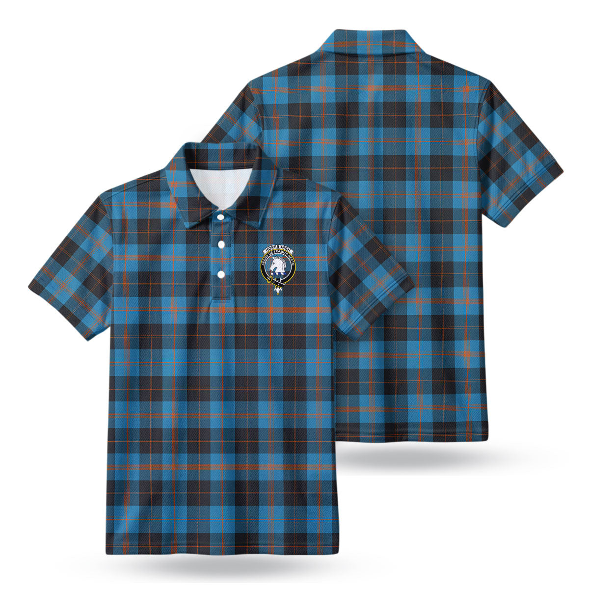 Horsburgh Tartan Crest Birdseye Mesh Polo Shirt