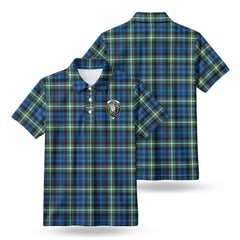 Lamont Ancient Tartan Crest Birdseye Mesh Polo Shirt