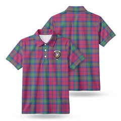 Lindsay Ancient Tartan Crest Birdseye Mesh Polo Shirt