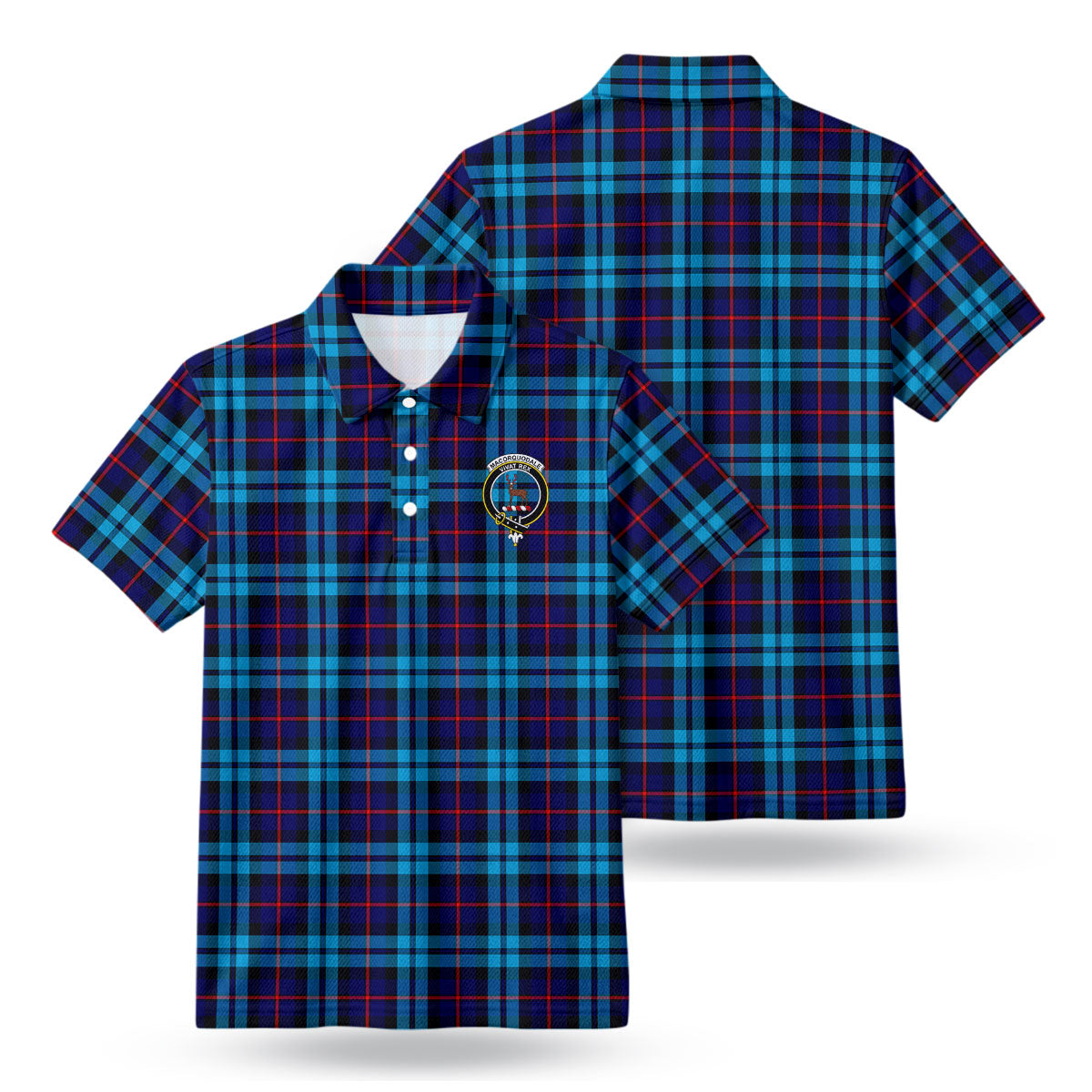 MacCorquodale Tartan Crest Birdseye Mesh Polo Shirt