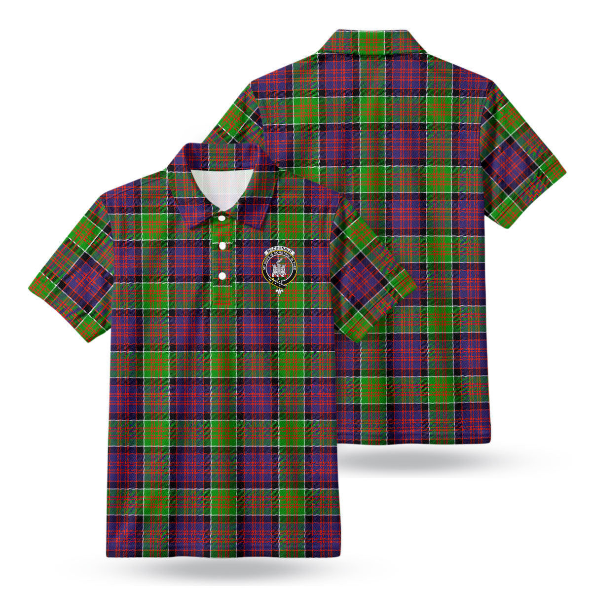MacDonald (Clan Ranald) Tartan Crest Birdseye Mesh Polo Shirt