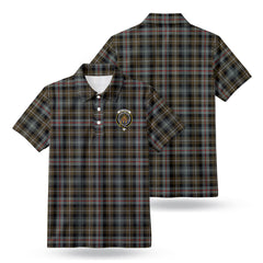 MacKenzie Weathered Tartan Crest Birdseye Mesh Polo Shirt