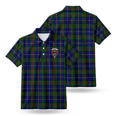 MacLeod of Harris Modern Tartan Crest Birdseye Mesh Polo Shirt