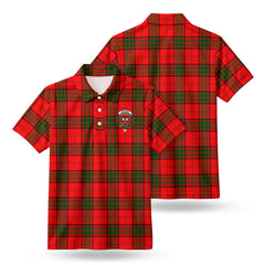 Maxtone Tartan Crest Birdseye Mesh Polo Shirt