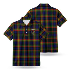 McClellan Modern Tartan Crest Birdseye Mesh Polo Shirt